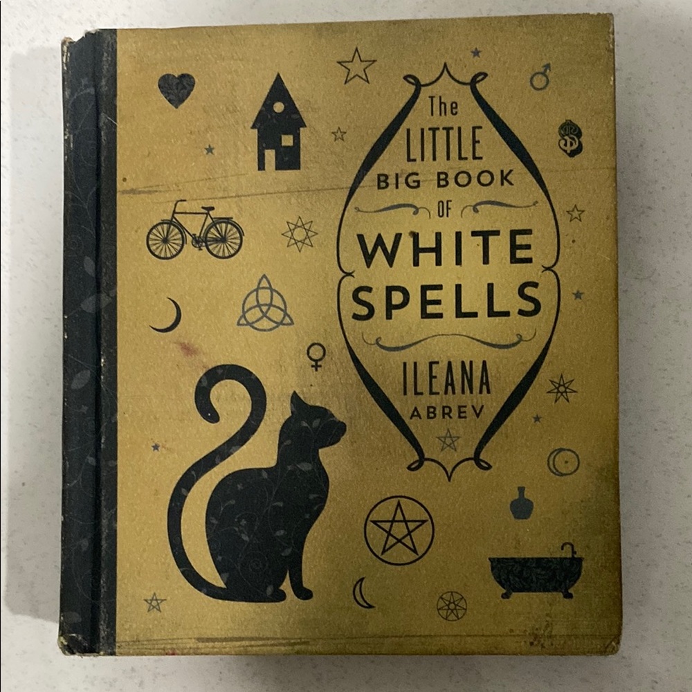 The Little Big Book of White Spells by Ileana Abrev - Gold and Black